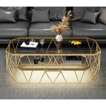 강화유리테이블 좌식소파 커피 거실티테이블, LED 블랙유리 (100x60x50cm)