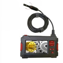 산업용 내시경 카메라 누수 탐지기 배관 하수구 자동차 엔진 파이프 하수도 와이어 탐지기, 360도 회전 듀얼 렌즈 3미터 스네이크 튜브