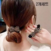 공주마마 메종큐빅블링리본헤어슈슈(2개세트)