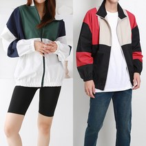 코디제이 여자 아노락 W미들3배색아노락 3컬러 남녀공용 배색 집업 바람막이 점퍼 데일리룩 자켓
