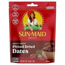 1+1 Sun-Maid California 씨를 뺀 대추야자 Deglet Noor 재밀봉 가능 백 무첨가 8, 1개(1팩)