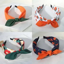 넓은머리띠 머리띠 제주 반다나 리본 헤어밴드 감귤
