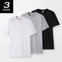 프린트스타 [3PACK] 베이직 17수 무지 반팔 티셔츠 남녀공용