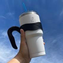 캐리보틀 900ml 몬스터사이즈 대용량 손잡이 텀블러, 화이트