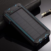 인산철 파워 뱅크 대용량 캠핑용 배터리 zuidid 80000mah solar power bank 대용량 전화 충전 전원 은행 with 궐련 라이터 double usb 야외, 협력사, 푸른