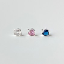 [DP3-060] 실버 펜던트 큐빅하트 은 참 목걸이만들기 DIY 재료 silver 925, 핑트