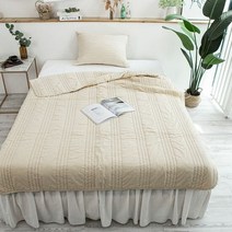 1300K 100수 고밀도 워싱면 버터 베이지 차렵침구 싱글 단품