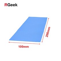 써멀패드 0.5 1 1.5 2 mm 써멀구리스 방열패드 맥북발열 rgeek 새로운 gpu cpu 방열판 냉각 전도성 실리콘 패드 열 패드, 크기 100x200mm, 두께 2mm