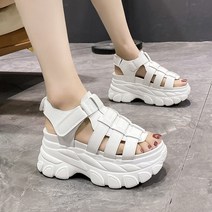라오농 로마 샌들 여 여름 벨크로 송편 통굽 웨지힐 여+d2507LL