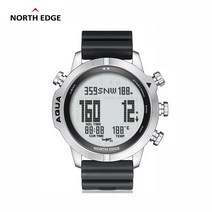 NORTH EDGE 노스엣지 다이빙 컴퓨터 프리다이빙 스쿠버다이버 시계 와치100M, 회색