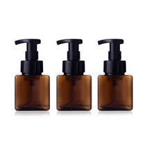 알루이 거품용기 욕실디스펜서 공병 250ml 갈색, 3개입