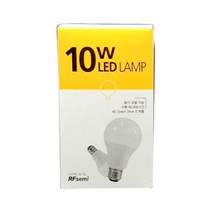 알에프세미 밝기조절 LED 벌브 10w 디밍 조광기 전구 방수 효율 1등급, 1개, 전구색