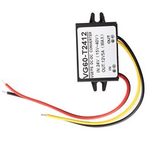 전압 변환기 변압기 전압 변압기 24V DC ~ 12V DC, 하나, 검정