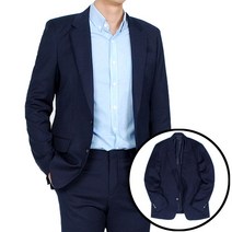 남자오버핏 남성빅사이즈 여름 솔리드 정장 자켓 수트 MB23S05_NV