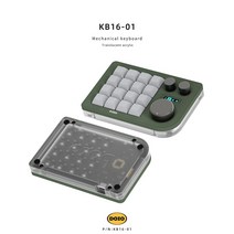 노브 키보드 키패드 DOIO KB16-01 미니 키보드 16 OLED 스크린 노브 3 개 핫 스왑 디자이너 기계식 RGB 백, 한개옵션2, 14 Anodizing G, 한개옵션1