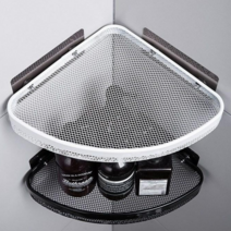 워터드랍 다용도 코너선반 2개 욕실 주방 정리, 화이트+블랙