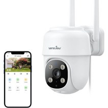 wansview 2K 보안 카메라 360° 보기 컬러 나이트 비전 247 SD 카드 스토리지를 위한 전화 앱으로 원격 제어를 통한 무선 야외 2.4G WiFi 홈 AlexaGoo, 1