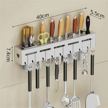 주방 상부장 하부장 싱크대 캐비닛 주방 찬장 스토리지 랙 30cm 40cm 스테인레스 스틸 다기능 후크 다중 설치 방법 스토리지 랙 벽 e12188 셀프인테리어, 6