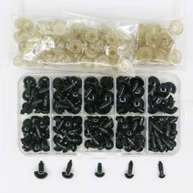 장난감용 블랙 플라스틱 봉제 안전 눈 아미구루미 10mm 안구 인형 액세서리 DIY 재미있는 장난감 눈 동물 6mm 8mm 12mm 16mm, 14mm+100pcs