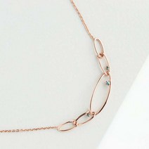 14k 18k 포인트 큐빅 라운드 목걸이