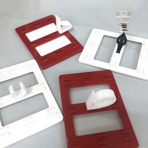 A6 포켓클립 가격표꽂이 가격택 진열대표시, 화이트, 각파이프형