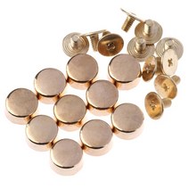 가방바닥판 부자재 1+1 10sets diy 가죽 버튼 나사 마모 보호 스터드 리벳, 금