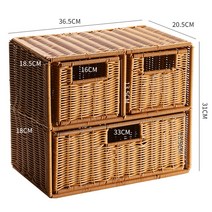 다용도 라탄 수납장 협탁 이동식 베란다 서랍장 빈티지 엔틱 슬림 안방 틈새 모듈 미니 거실, 0, 이중 삼중직/브라운