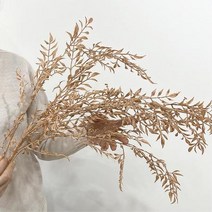 말린 잎가지 새순가지 실내 조경 조화 나무 미술관 카페 데코레이션 사무실 병원 거실벽꾸미기, 레드브라운