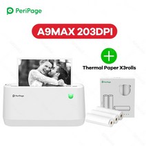 스티커인쇄기 라벨제작 폼텍라벨지 스티커라벨기PeriPage A9s Max 4 "열전사 포토 프린터 포켓 미니, 02 203DPI Add 3Notes