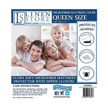 Linen Store 651905 Premium Microfiber Mattress Cover Waterproof Shield Zippered Bed Protector Encase