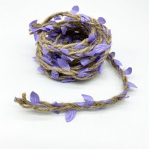 마닐라로프 삼줄 줄다리기줄 자연 헤센 황마 꼬기 로프 삼베 리본 2 야드 잎 DIY 공예 빈티지 홈 웨딩 파티, 06 Purp