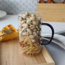 뉴스타일 두꺼운유리 500ml 머그 계량컵 개업답례품 기념품 물컵 튼튼한컵 물잔 브런치타임 티타임머그