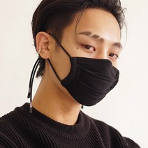 LINEOUT 블랙마스크 면 스트링 유니크 스트릿 패션