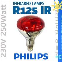 R125 IR 250W PAR38 적외선전구 온열전구 찜질 물리치료