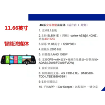 디지털센터미러 신형 4G 블랙박스 고화질 나이트비전 전후면 듀얼 풀스크린 내비게이션 스트리밍으로 후진 영상 원격 모니터링, 관공서 표준배치, 단렌즈, 옵션10