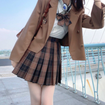 [교복몰] 심플 모카 리본 교복 원단 반티 작업복 샘플 단체티주