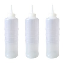 국내생산 업소용 잘라쓰는 소스통 뚜껑 미포함, 3개, 700ml