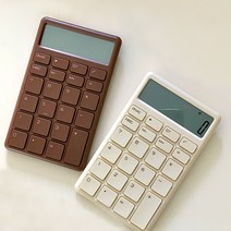리리월드 예쁜 사무용 컬러 전자 계산기, 초콜렛 계산기 (2종1세트)