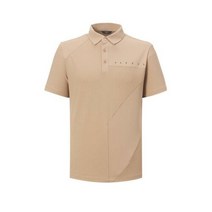 21FW [SUMMER BRIDGE] 카멜 자카드 빅패턴 조직 반팔 카라 티셔츠 HUTS1C511CM