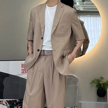 남자 결혼식 하객룩 복장 여름 세미 블레이저 자켓 수트셋업
