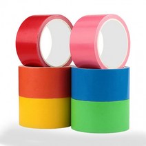 mh_다번다 칼라 멀티테이프 붙였다 떼었다 끈적임이 없는 매직 테이프, 빨강/길이10M-폭18mm