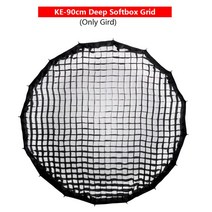SAENAL JINBEI KE-90 90cm KE-120 120cm 빠른 릴리스 파라볼릭 딥 Softbox + 벌집 그리드 Bowens 마운트 스튜디오 플래시 비디오 라이트, KE-90CM Grid Only, KE90CM Grid Only
