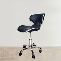 (카라 네일가구/인테리어) 웨이브 체어 감성 인테리어 등받이 네일 진찰 시술 미용 가정용 병원 의자, 블랙(무광)