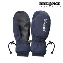 브렌스 포켓 스키 스노우보드 겨울방한 벙어리 장갑, 블랙 L