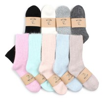파스텔 색감 포근한 겨울 앙고라 여성용 패션 양말 9컬러