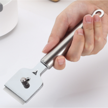 인덕션 스크래퍼 그리들 스크래퍼 라운드 양면칼날 전기레인지 메탈 본체 칼날 세트