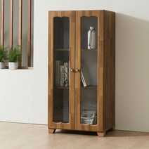 라온스2 600 유리장식장 주방수납장 그릇장, 멀바우