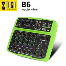 디제잉장비 XTUGA 46 채널 미니 믹서 오디오 내장 사운드 카드 디지털 DJ 믹서 블루투스 USB 라이브 스트리밍 PC 녹음, 협력사, B6