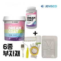 제비스코 드림코트 페인트세트 친환경 벽지페인트 셀프페인트 DIY 수성페인트, 02.에그쉘광 크리스탈 그레이 1.0L+부자재세트