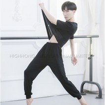 남성용 필라테스복 필라테스팬츠 트레이닝복팬츠 댄스복 MY2, 블랙